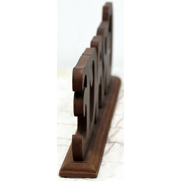 "Grace" Stand Up Decorative Sign Burgundy Brown Home Decor Black Swirl Designs - Picture 6 of 8